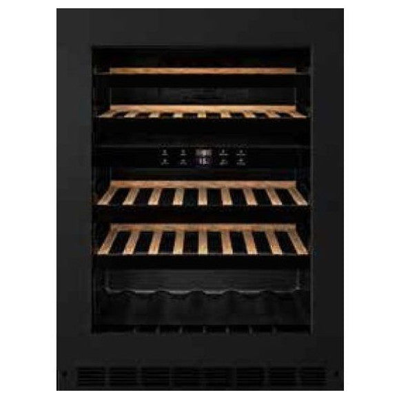 Kitchora onderbouw wijn- en drankenkoeler zwart glas, ingebouwd in een keukenfront