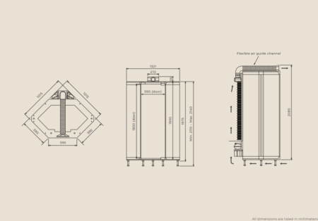 Norcool inbouw hoekkoelkast eigen fronten - 1195 liter - Afbeelding 10