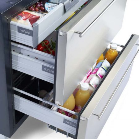 Norcool inbouw ladekoelkast RVS G3