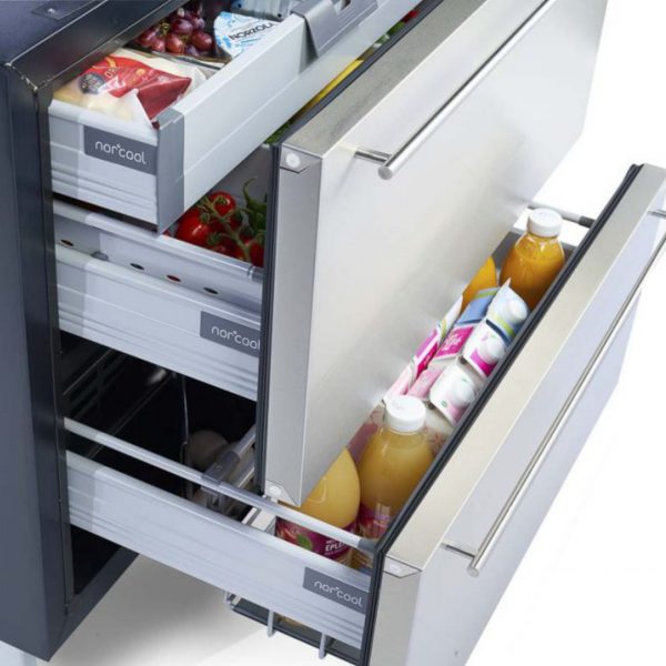 Norcool inbouw ladekoelkast RVS G3