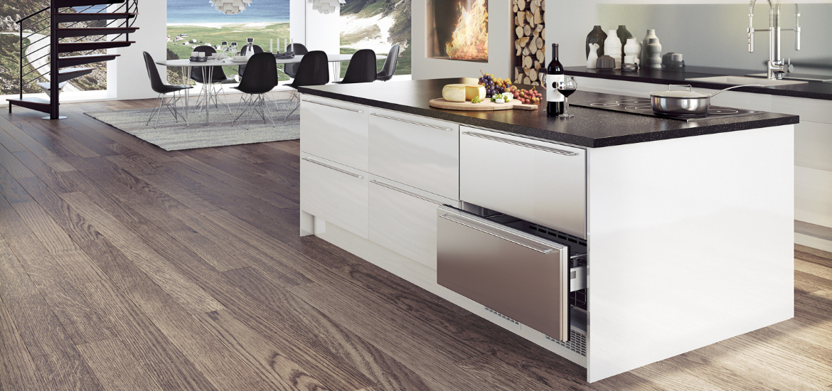 Norcool inbouw ladenkoelkast RVS