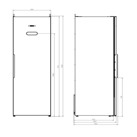 NIMO droogkast warmtepomp - Passad 60 - Zwart - Afbeelding 8