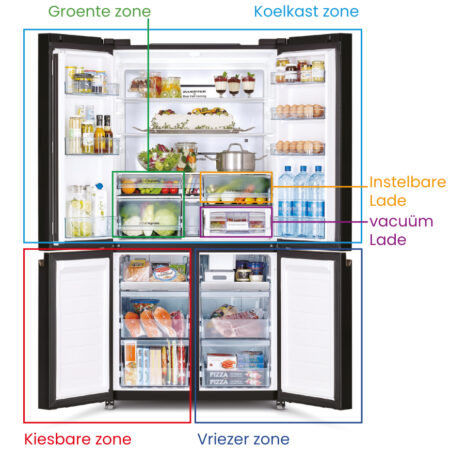 Hitachi R-WB640VRU0X(MGW) Amerikaanse Koelkast - Wit - Afbeelding 6