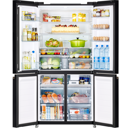 Hitachi R-WB640PRU1-1(GCK) Amerikaanse Koelkast - Zwart